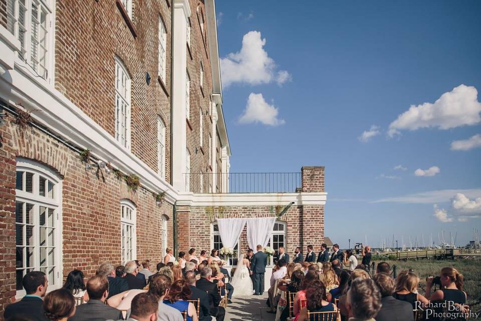 Outdoor wedding ceremony