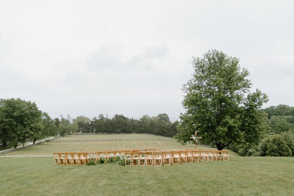 Ceremony site overlooking Bay