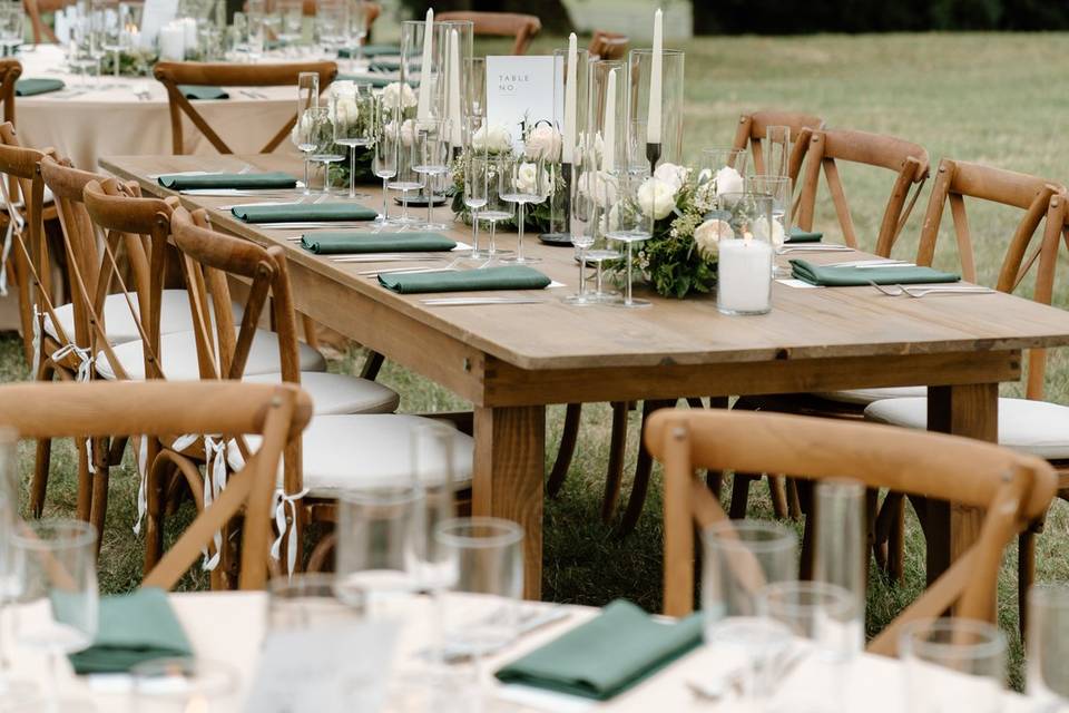 Reception tables