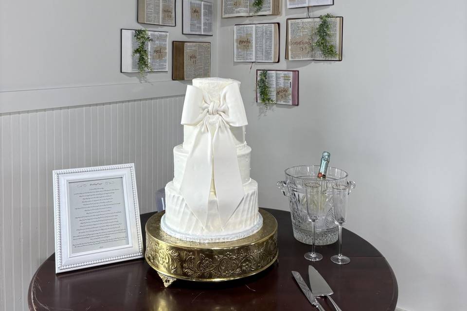 Aerial view of wedding
