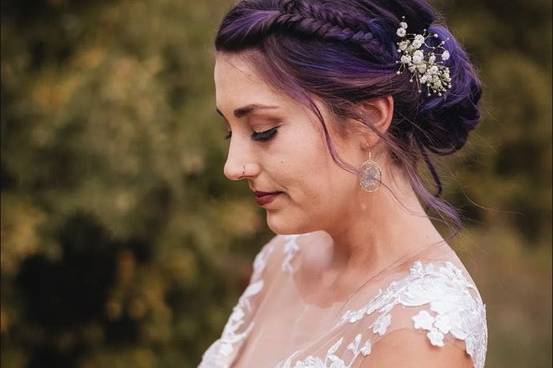Braided bridal updo