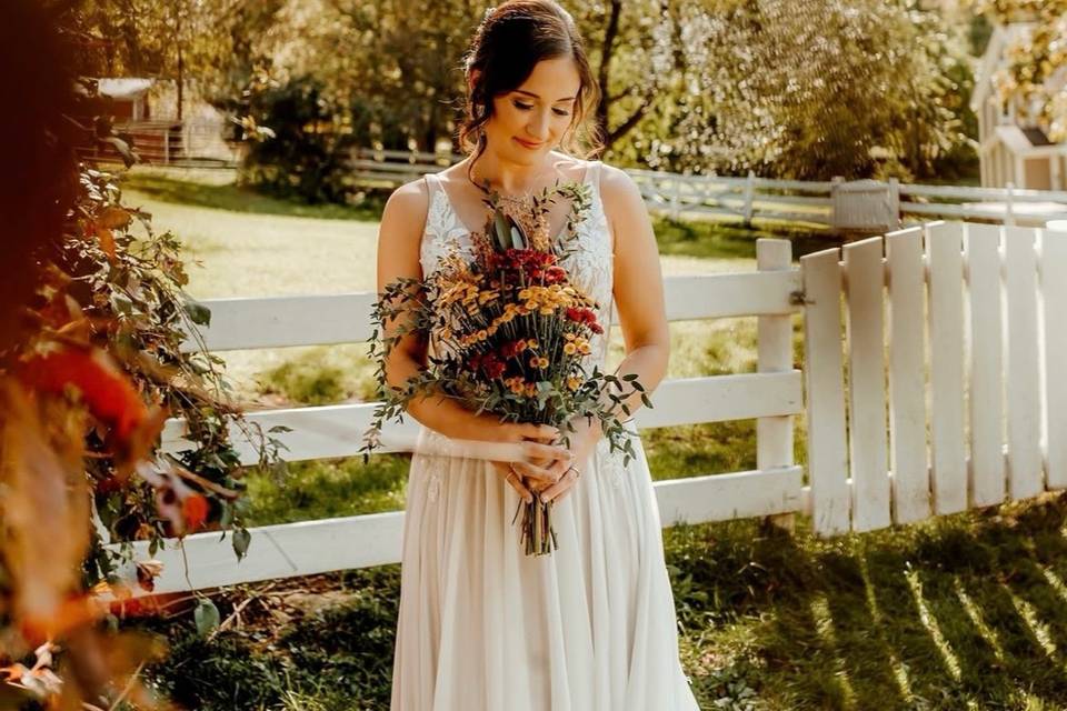 Bridal portrait in motion