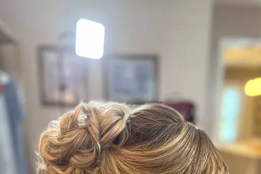 Curly updo