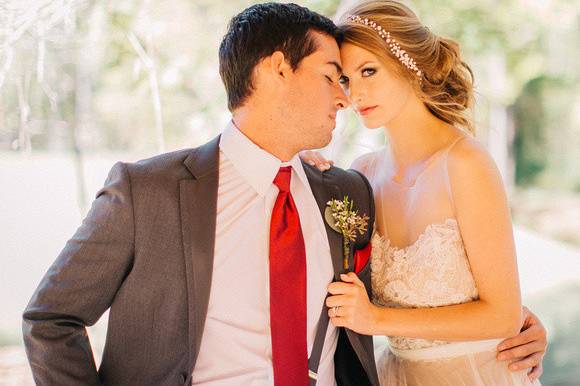 The bride and groom