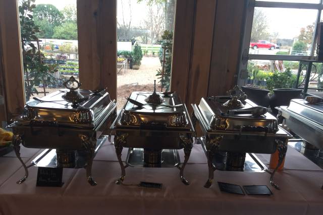 Buffet table