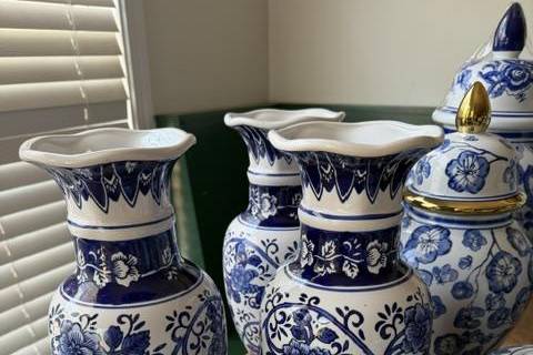 3 tall vases