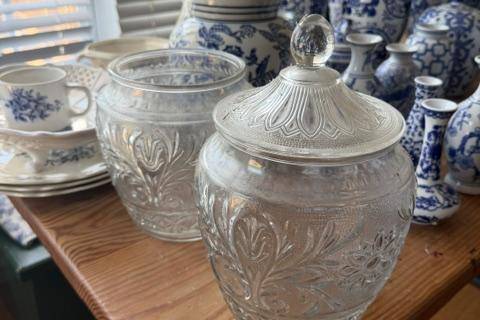 Ginger jar style glass jars