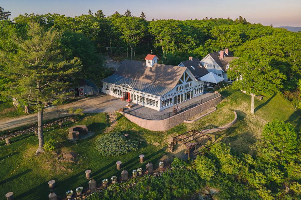 Areal View of Vineyard Hall