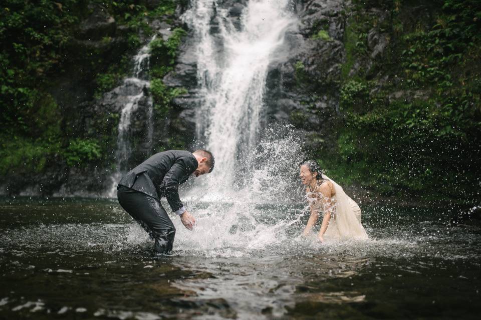 Waterfall splash