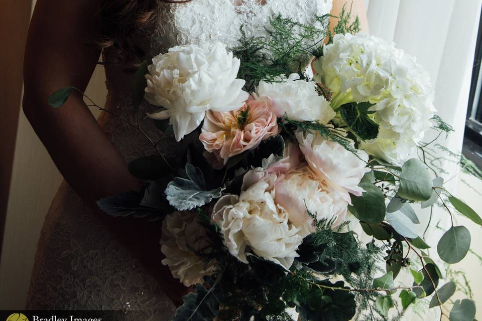 Bride with bouquet