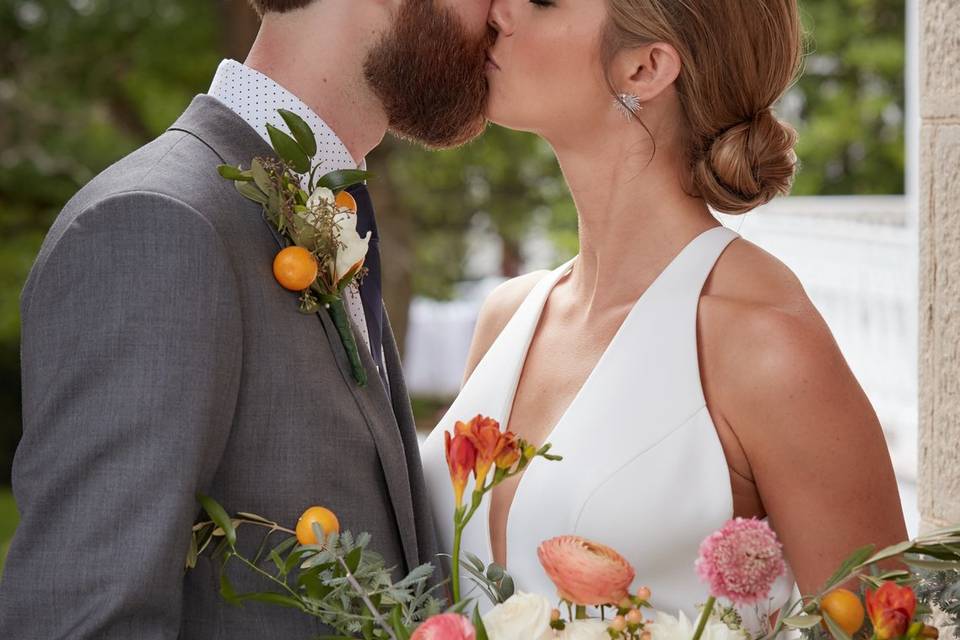 Bride with bouquet