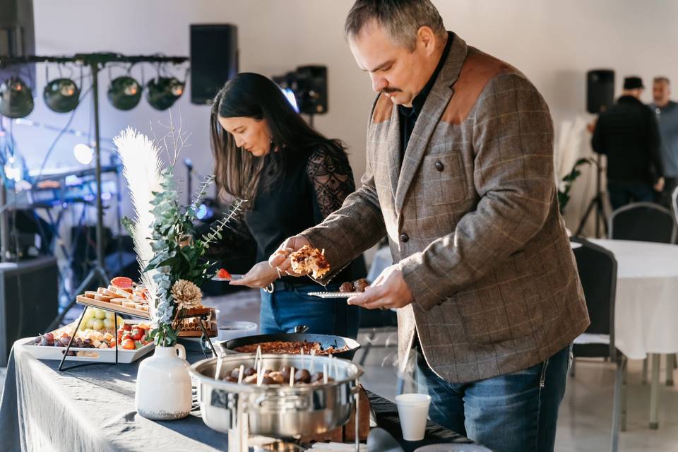 Guests Enjoying Food