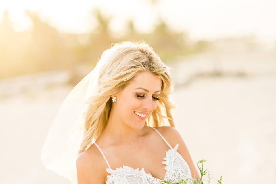 Bride with flowers