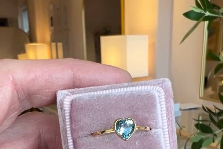 Gemstone Heart Rings