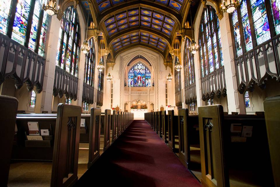 Aisle and pews