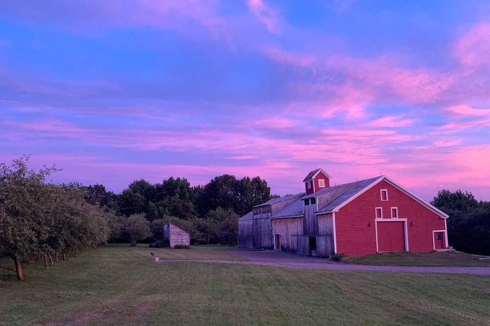 Sunset over the Big Red Barn