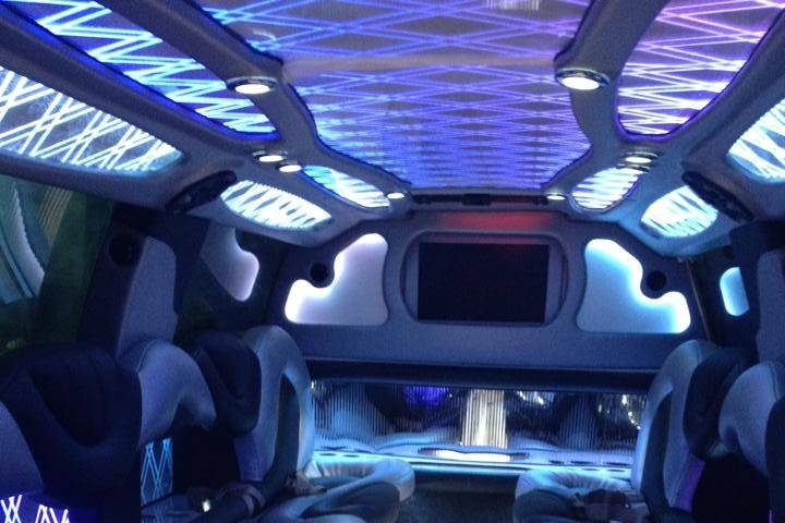 Interior of Escalade SUV Limousine