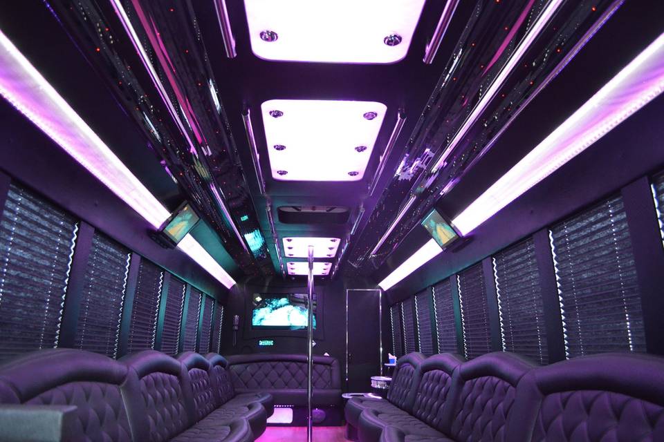 Interior of Freightliner Party Bus