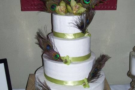 Peacock themed cake