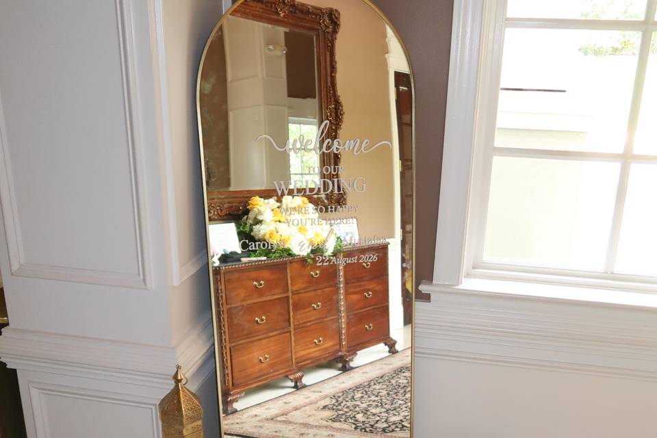 Welcome mirror
