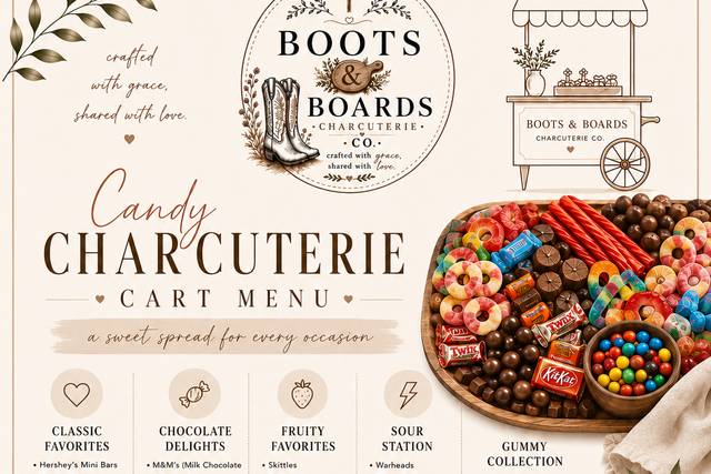Our candy charcuterie menu
