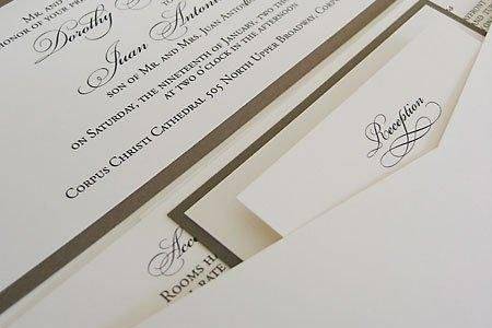 Our Signature Pocket Invitations and their envelopes come in an array of 84 different colors including metallics, matte, linen and more! Design your invitation and make it exclusively yours!