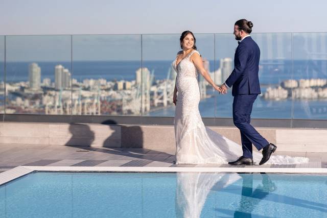 Couple by the pool