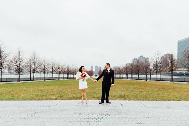 Couple holding hands