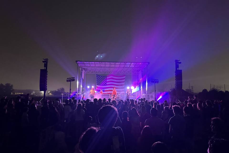 Our Concert Build Outdoors