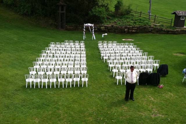 Wedding ceremony area