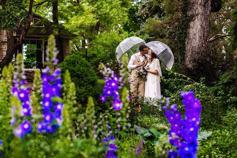 Rainy wedding day