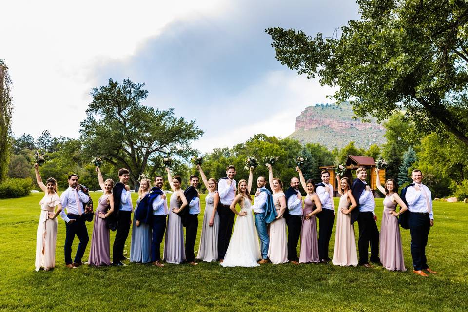 Large bridal party