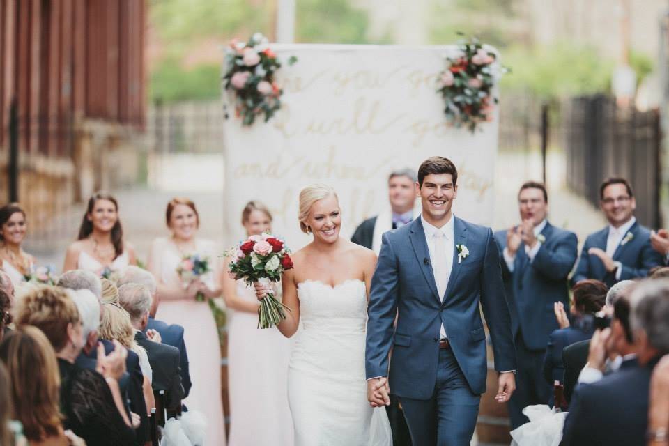 Couple holding hands