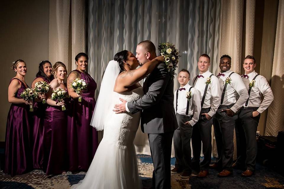 Couple kiss