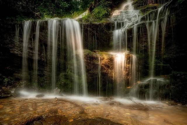 Waterfall off the Ulmer-Root_Haines wildflower trail