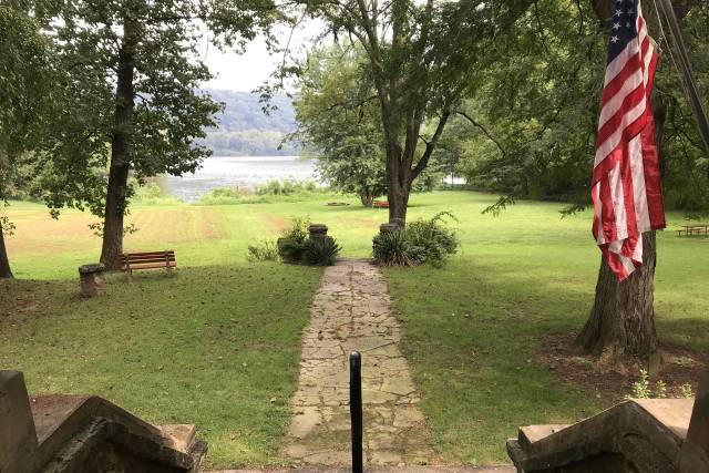 Stone steps and path (more stairs and stone benches at the bottom!