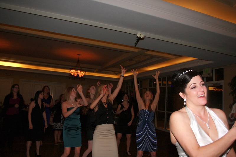 Wedding bouquet toss