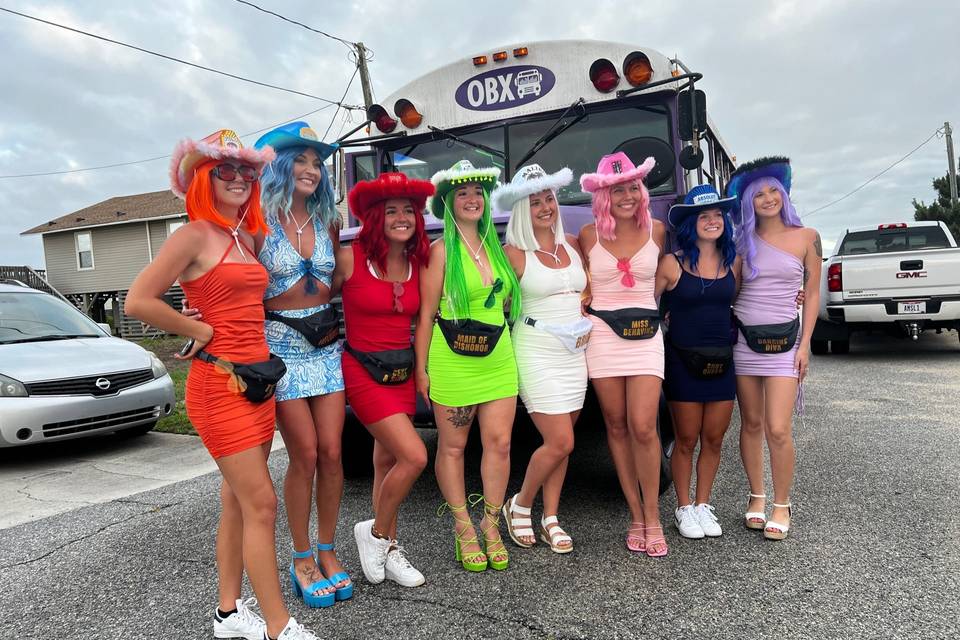 Bachelorettes on OBX Party Bus