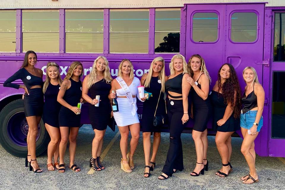 Bachelorettes on OBX Party Bus