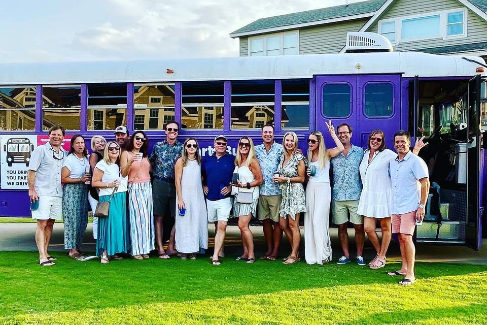 Pre-wedding fun on Party Bus