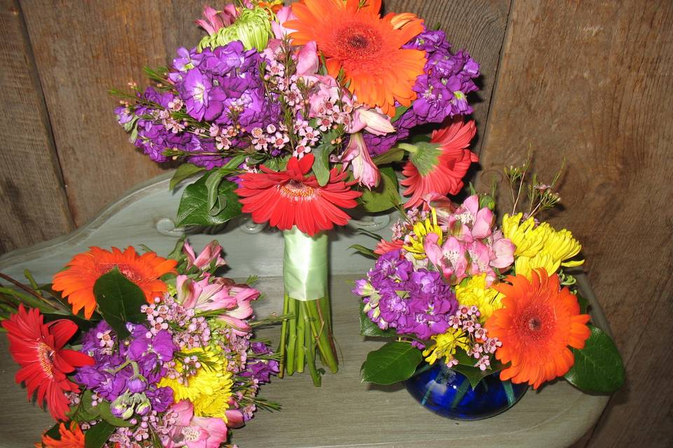 A colorful mix of flowers