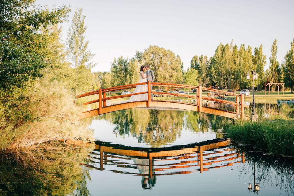 Hand made bridges by the owner