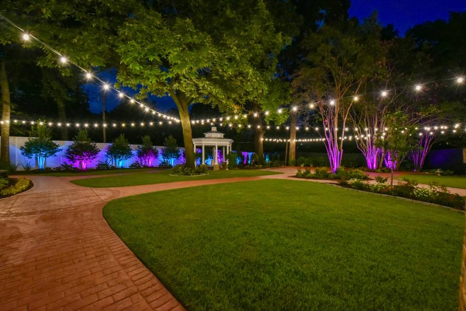 Outside at night
