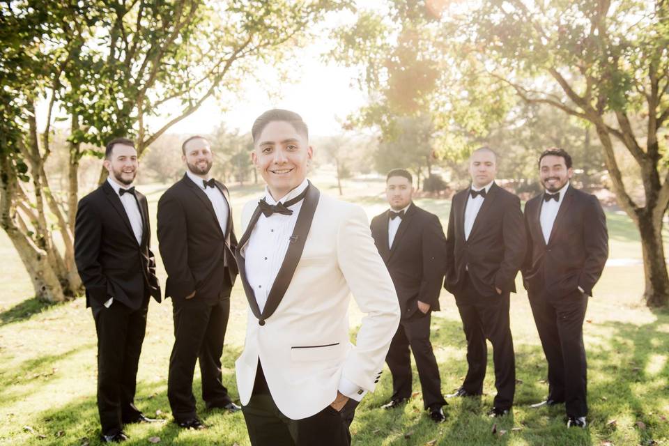 Groom and his groomsmen