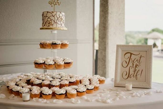 Rose Gold Cupcake Display