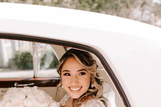 A bride on her way