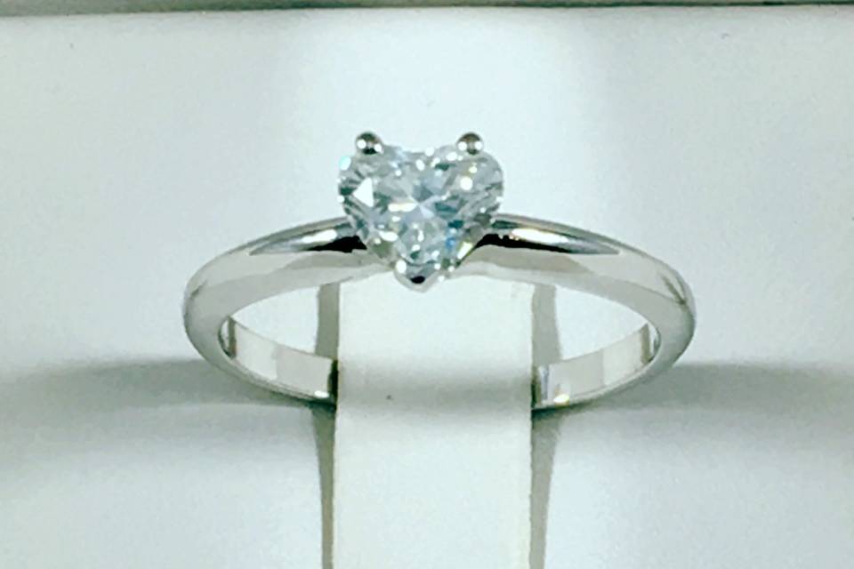 Heart shaped engagement ring