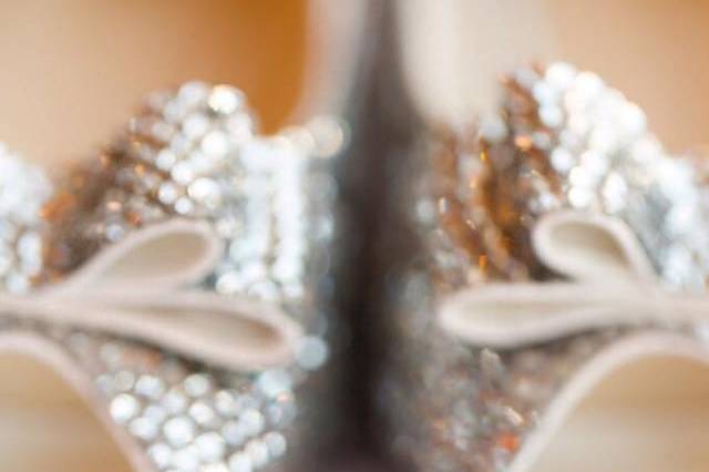 Wedding rings and bridal shoes