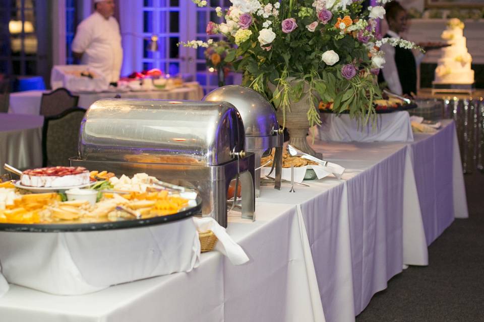 Buffet table