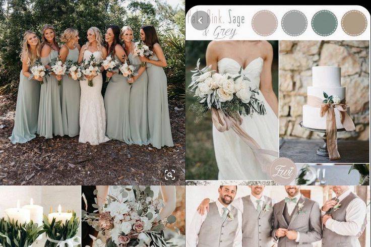 Blush, Sage and Grey